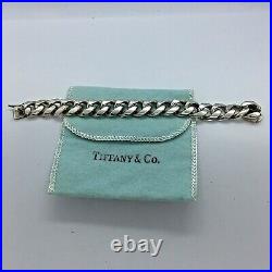 Vintage Tiffany & Co Sterling Silver Marked 925 Cuban Curb Link Bracelet 6.5inch