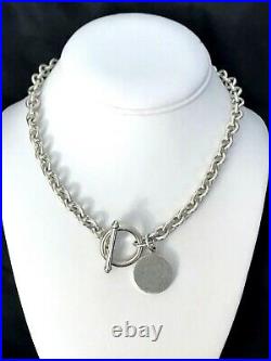 Vintage Tiffany style sterling silver necklace chain magnificent quality marked