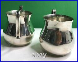 Vintage WALLACE STERLING SILVER SUGAR & CREAMER SET Marked Classic