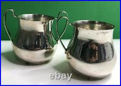 Vintage WALLACE STERLING SILVER SUGAR & CREAMER SET Marked Classic