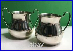 Vintage WALLACE STERLING SILVER SUGAR & CREAMER SET Marked Classic