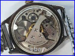 Vintage WW2 period Crawford Sterling Silver Military Doctor mark dial Mens Watch