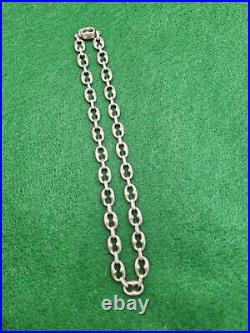 Vintage ZINA BOATERS LINK HEAVY STERLING SILVER NECKLACE 17 52g