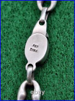 Vintage ZINA BOATERS LINK HEAVY STERLING SILVER NECKLACE 17 52g