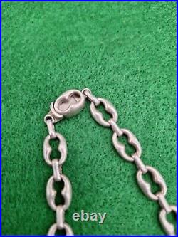 Vintage ZINA BOATERS LINK HEAVY STERLING SILVER NECKLACE 17 52g