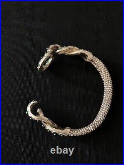 Vintage silver bracelet with enamels (Depose mark present) France