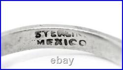 Vtg 70s Taxco Sterling Silver SCREW YOU REBUS Ring Eagle Mark Size 7.5 modernist