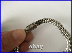 Vtg Bracelet MARKED S 925 STERLING SILVER Diamond Wheat Tennis Chain lot i