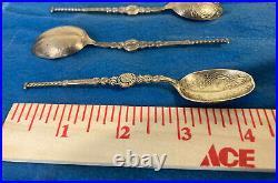 Vtg British Coronation Marked Sterling Silver Spoons, Birmingham 1936, George IV