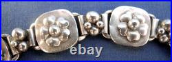 Vtg George Jensen USA Hand Wrought Sterling Silver Necklace + Matching Bracelet