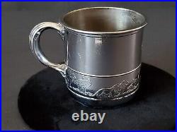 Vtg Gorham Sterling Silver Noah's Ark Animals Child's Cup Mug Marked Bob 122g