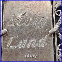 Vtg Marked 925 Sterling Silver Engraved Eastern Orthodox Cross Pendant Necklace