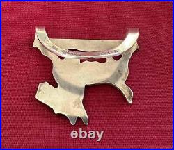 Vtg. Marked Rogers Lunt Bowlen Sterling Silver Scottie Dog Napkin Holder Clip