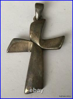 Vtg Necklace Pendant MARKED JAMES AVERY 925 STERLING SILVER 1 1/2 Cross