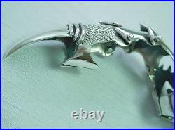Vtg Sterling Big Armor Gothic Claw Ring 4-11/16size 6.25 England signed I-5078