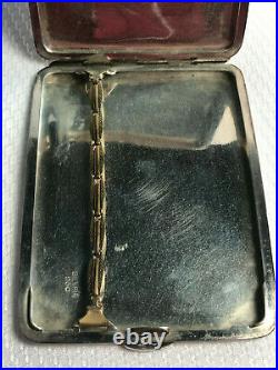 Vtg Sterling Silver. 950 Marked Bamboo Design Cigarette Case (113.82g)