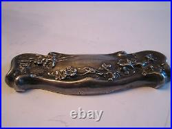 Vtg. Sterling Silver Weighted Furniture Plaque Marked Sterling 4 1/2