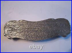 Vtg. Sterling Silver Weighted Furniture Plaque Marked Sterling 4 1/2