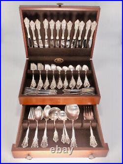 Wallace Grande Baroque Sterling 92pc Service for 12 Old Stag Mark No Monograms