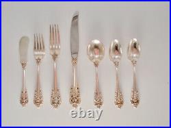 Wallace Grande Baroque Sterling 92pc Service for 12 Old Stag Mark No Monograms