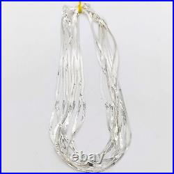 Wholesale Lot of 10 Sterling Silver. 925 Herringbone Chains ITALY. Marked
