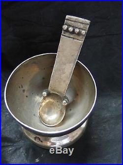 William Spratling Sterling Silver Hand Crafted Salts & Spoons Marked 1930 Mexico