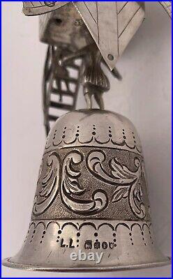 Wonderful Sterling Silver Windmill Wager Cup Dutch & English Import Marks 1896
