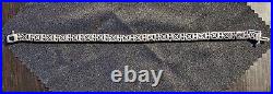 Zales Sterling Silver Lab Created Blue Sapphire Tennis Bracelet-Marked EMA